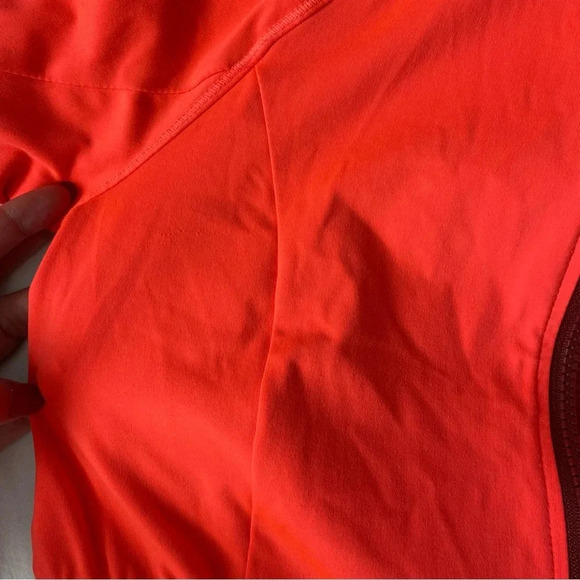 Fabletics The Trinity Performance Jacket in Orange Hidden Pocket Size Small - Picture 9 of 15